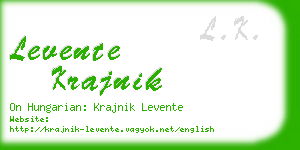 levente krajnik business card